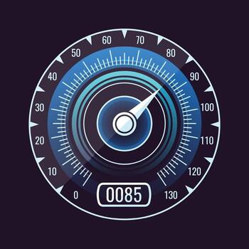 Speedometer high speed indication tracker vector