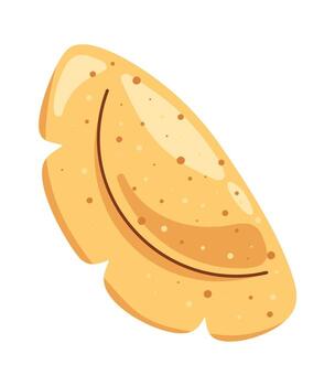 Triangle shape pie bakery product vector