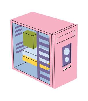 personal computadora sistema unidad caso vector