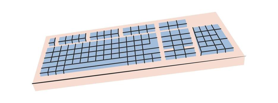 Computer keyboard personal gaming accessory vector