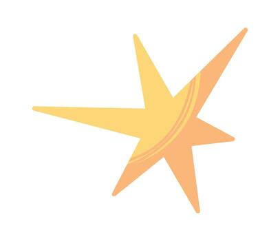 Cartoon star outer space object vector