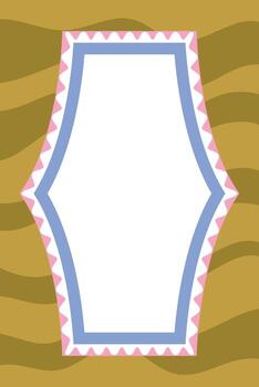 Creative retro banner empty frame vector