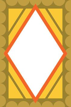 Rhombus empty frame hippie banner vector