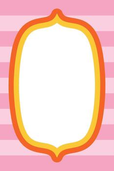 Geometric groovy banner frame design vector