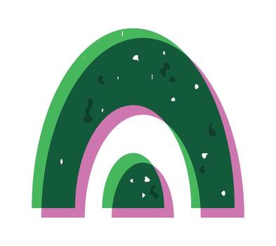 Risograph element grunge abstract shape vector