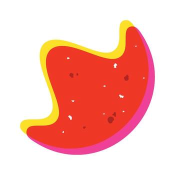 Liquid shape minimal risograph element vector