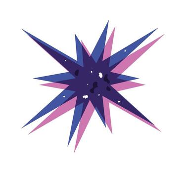 Sparkling star particle risograph element vector