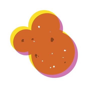 Organic blobs fluid risograph shape vector