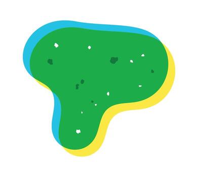 Risograph fluid blob geometrical element vector