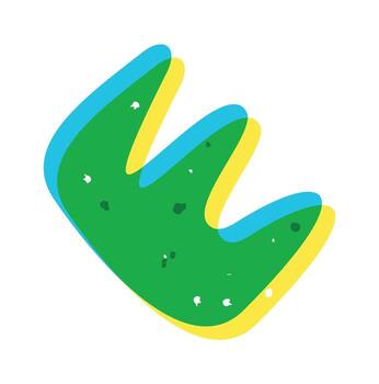 Sharp edge geometric risograph element vector