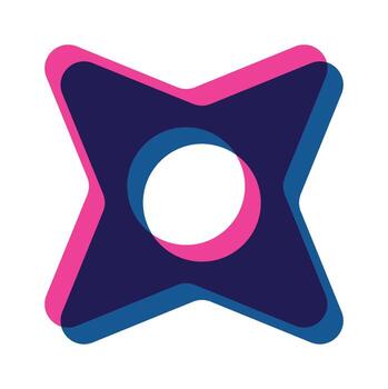 Geometric sparse elements risograph style vector