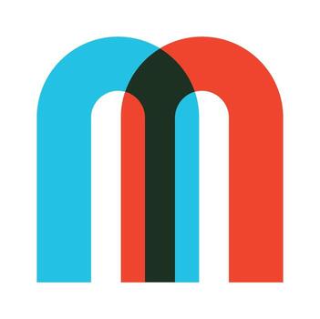 Bauhaus shapes overlapping risograph style vector