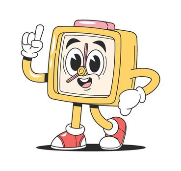 Alarm clock efficiency reminder character vector