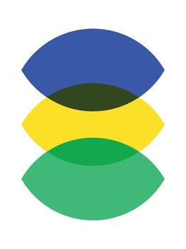 Tripling risograph elements overlay style vector