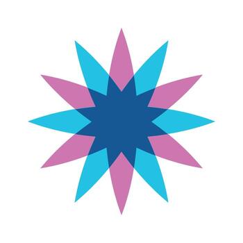 Risograph star sharp edge print vector