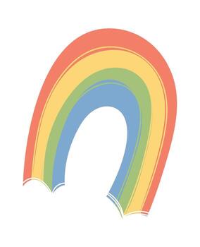 Rainbow colorful summer element design vector