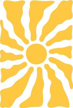 Sun swirl rays grunge pattern vector