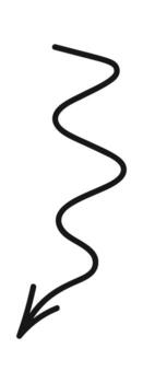 Wavy hand drawn arrow pointer vector