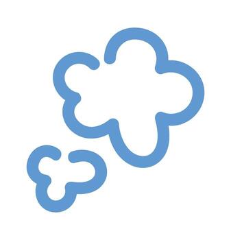 Clouds scribble message bubbles doodle vector