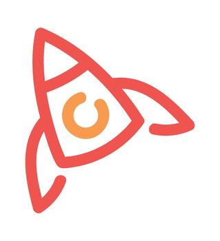 Rocket spaceship flying color doodle vector