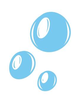Sparse dripped water floating bubbles vector