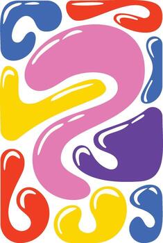 Modern multicolor abstract shapes pattern vector