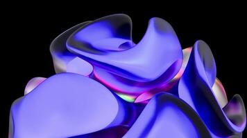 dynamisk abstrakt former i vibrerande färger skapande vätska rörelse rör på sig video
