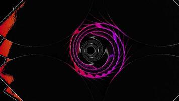 A mesmerizing abstract spiral pattern featuring vibrant colors on a dark background video