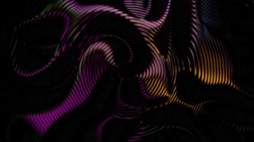 dinámica resumen ola patrones en vibrante colores contra un oscuro fondo movimiento video