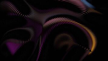 dinámica y vistoso ola patrones en un oscuro antecedentes video