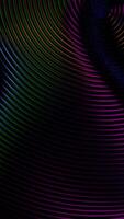 vibrerande abstrakt Vinka mönster med färgrik rader och mörk bakgrund rörelse video