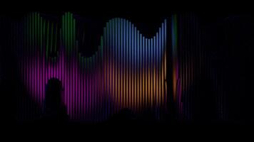 dynamisch abstrakt Welle Muster mit beschwingt Farben und glatt Übergänge Bewegung video