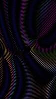 vibrerande abstrakt Vinka mönster i olika färger agnst en mörk bakgrund rörelse video