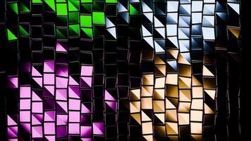A vibrant display of colorful geometric shapes creating an abstract background motion video