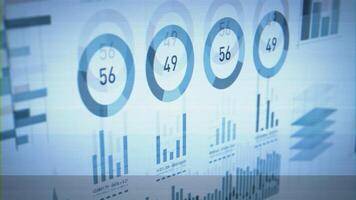 o negócio Estatísticas disposição em falha computador tela video