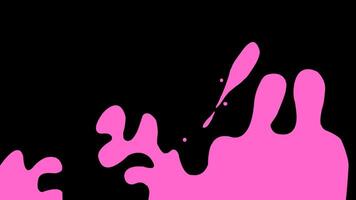 rosa Vinka övergång effekt för tecknad serie 2d animering av ritad för hand stänk flytande övergång för en tecknad serie video