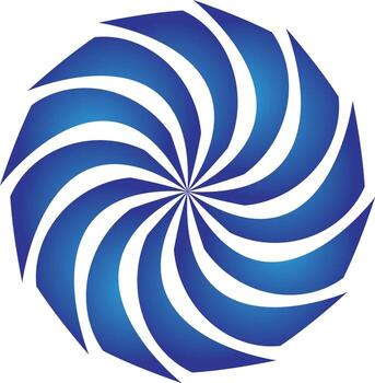 Abstract swirl pattern blue gradient dynamic circular illustration vector