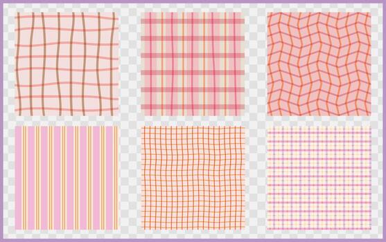 Colorful textile pattern collection vector