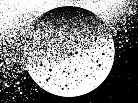 Black and white halftone geometry background. Abstract pop art background made from black and white lines causing a circle shape illusion. vector