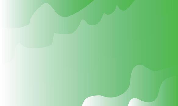 Vibrant gradient background with dynamic wavy shapes shifting from green to blue vector