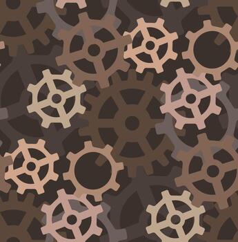 Seamless pattern with gears for your creativity vector