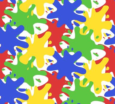 Seamless pattern with colorful splashes vector