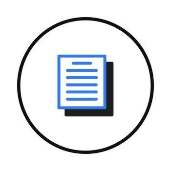 Minimalist representation of stacked document sheets conveying streamlined information management vector