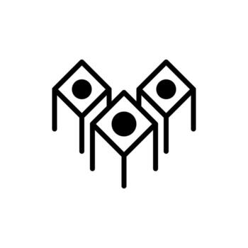 resumen geométrico diseño presentando simétrico cuadrado formas y central puntos creando un moderno vector