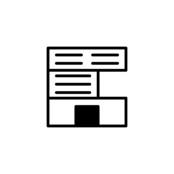 resumen representación de moderno edificio fachada exhibiendo geométrico formar arquitectónico diseño vector