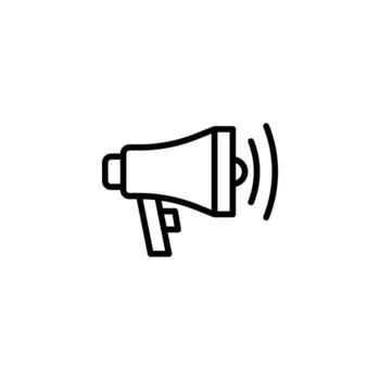 Amplifying message with megaphone illustration creating powerful statement emphasizing effective vector