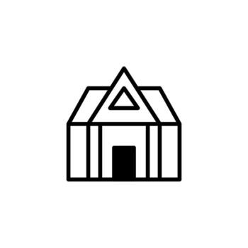 Architectural elegance meets minimalist design a modern structure with linear grace capturing vector