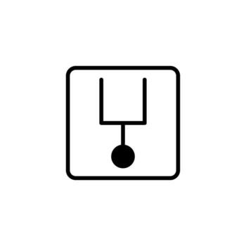 Conceptual minimalist rendering of abstract symbol representing connectivity and communication vector