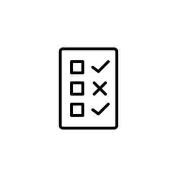 digital Lista de Verificación icono transporte terminación estado un limpiar y sencillo diseño con marcado resultados vector