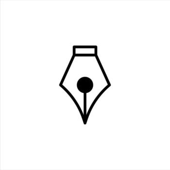 Elegant depiction of a fountain pen nib showcasing precision craftsmanship and timeless design vector